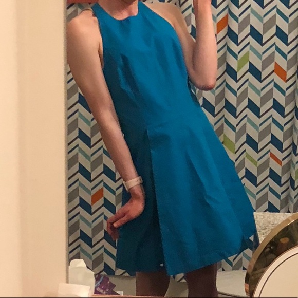 Alice + Olivia teal blue mini dress - Picture 1 of 6